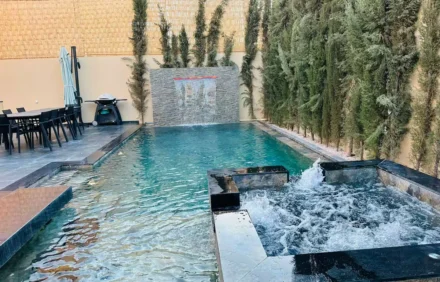 Villa Milann piscine Chauffée cuisinière